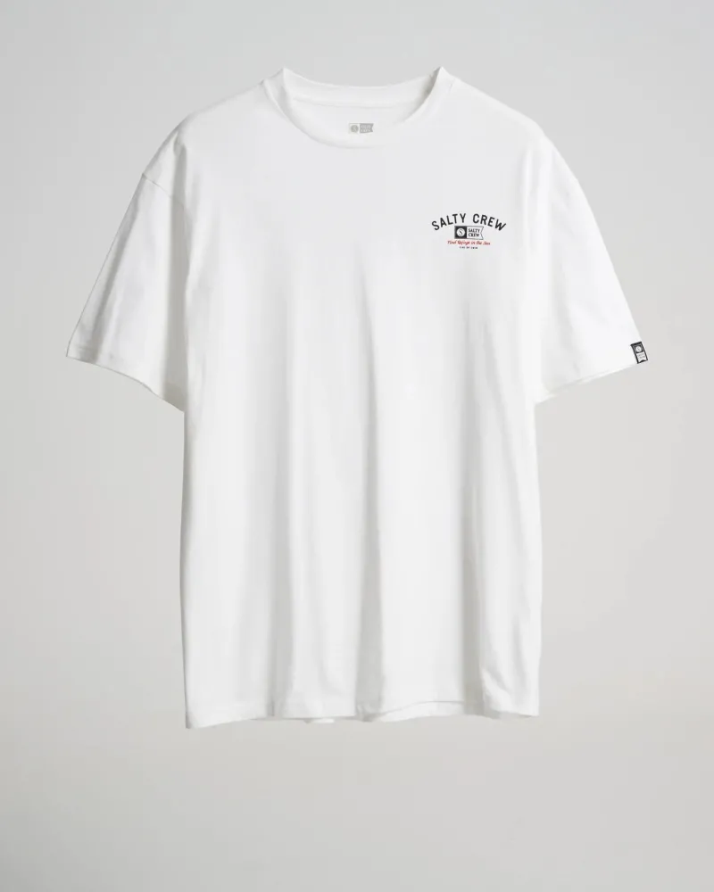 Salty Crew Short Sleeve Shirts Mens|Flies>Surf Club Premium Tee White