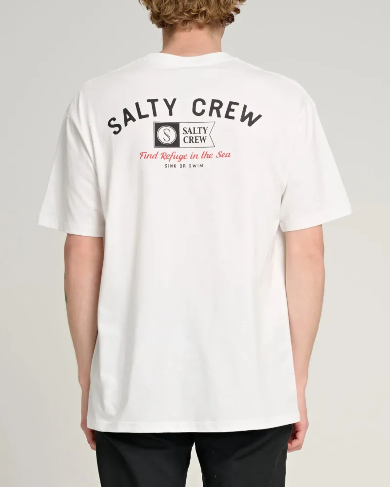 Salty Crew Short Sleeve Shirts Mens|Flies>Surf Club Premium Tee White