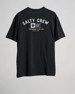 Salty Crew Short Sleeve Shirts Mens|Flies>Surf Club Premium Tee Black