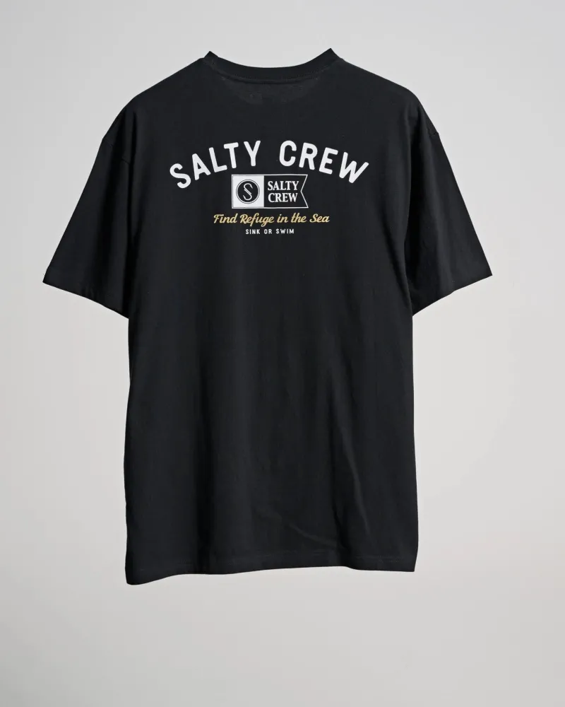 Salty Crew Short Sleeve Shirts Mens|Flies>Surf Club Premium Tee Black