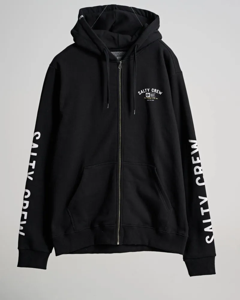Salty Crew Jackets And Jumpers|Flies>Surf Club Zip Hoodie Black