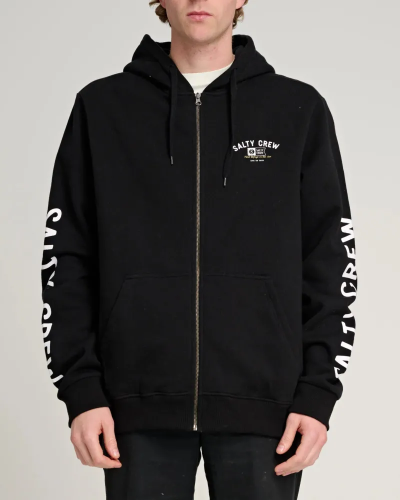 Salty Crew Jackets And Jumpers|Flies>Surf Club Zip Hoodie Black
