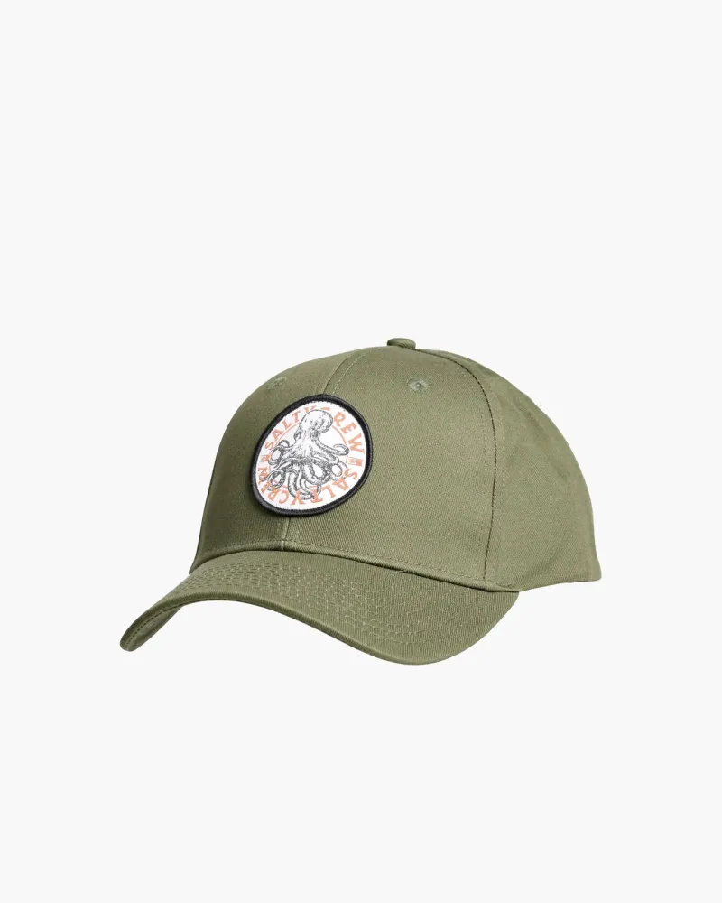 Salty Crew Hats And Headwear|Flies>Tentacles 6 Panel Cap Olive