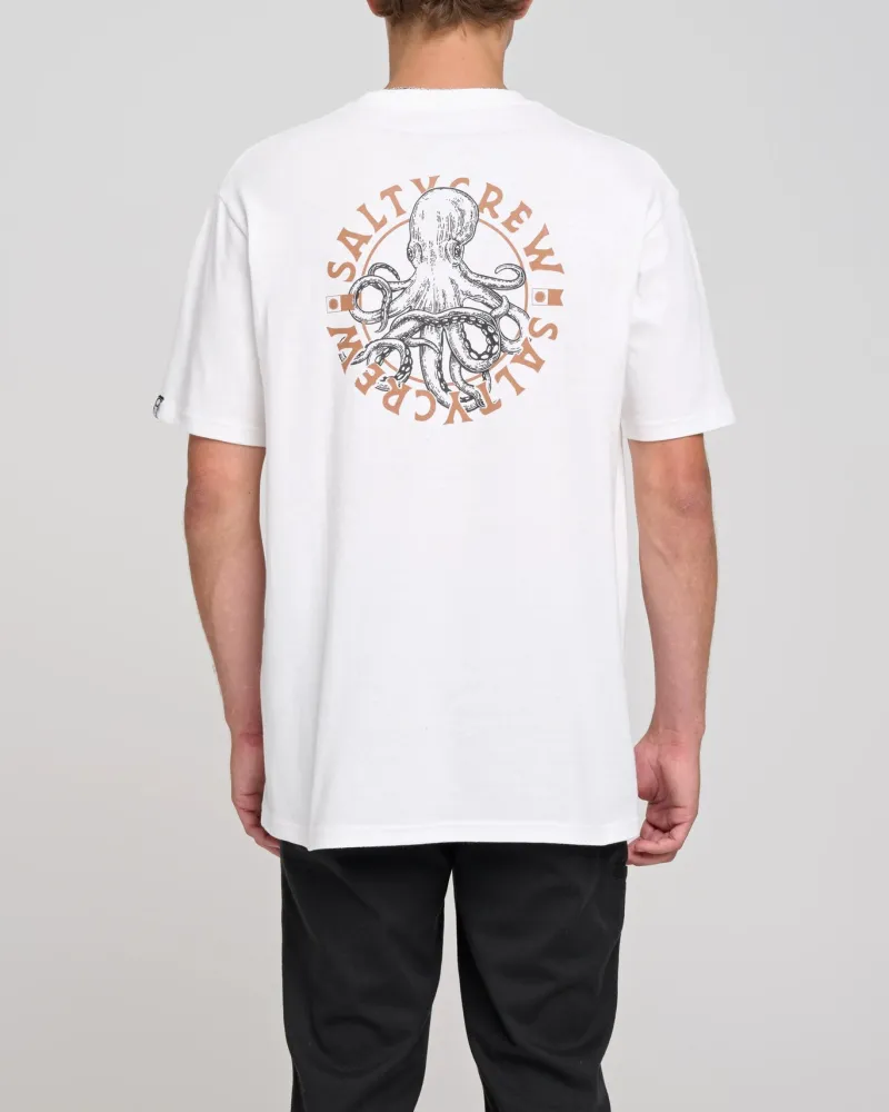 Salty Crew Short Sleeve Shirts Mens|Flies>Tentacles Standard S/S Tee White