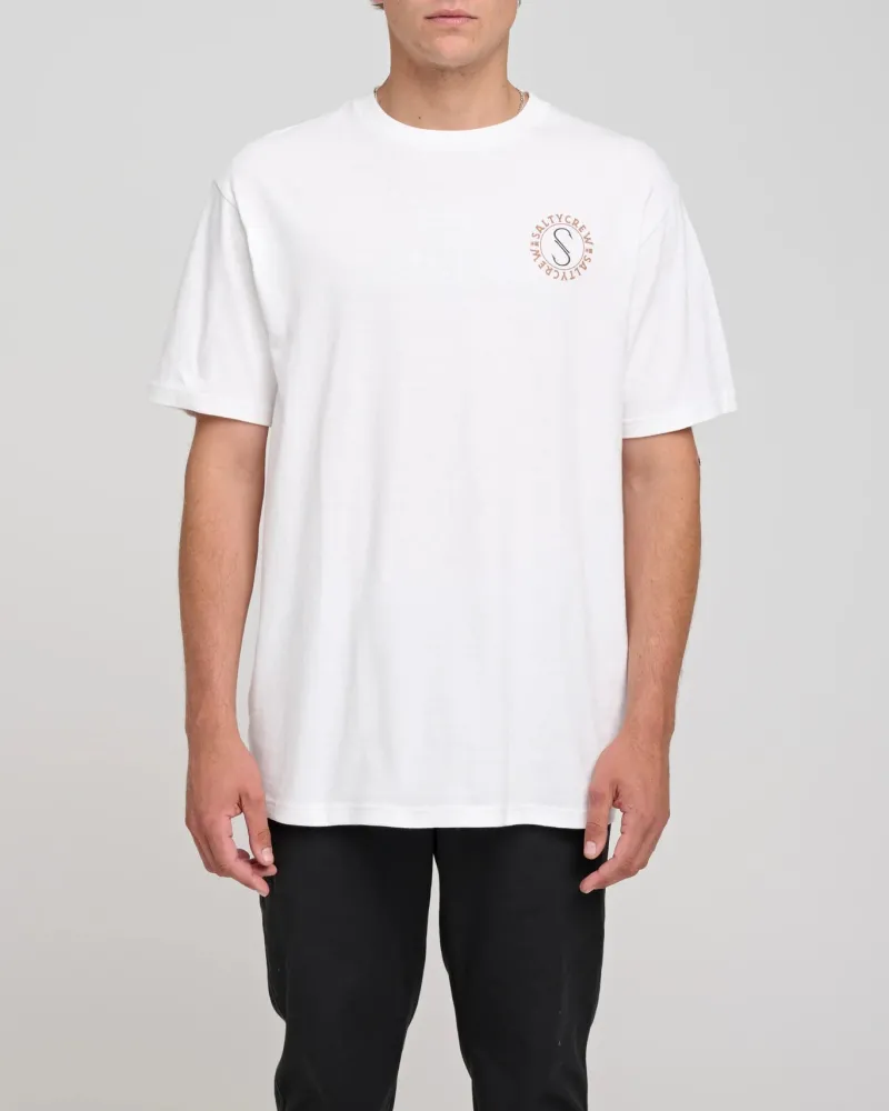 Salty Crew Short Sleeve Shirts Mens|Flies>Tentacles Standard S/S Tee White