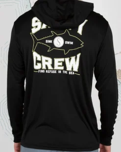 Salty Crew Long Sleeve Shirts Mens|Flies>Tight Lines Hood Sunshirt