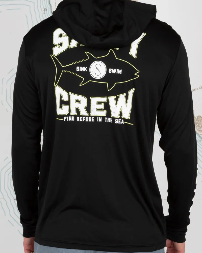 Salty Crew Long Sleeve Shirts Mens|Flies>Tight Lines Hood Sunshirt