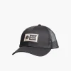 Salty Crew Hats And Headwear|Flies>Topstitch Retro Trucker Black