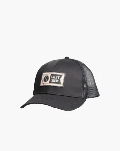Salty Crew Hats And Headwear|Flies>Topstitch Retro Trucker Black