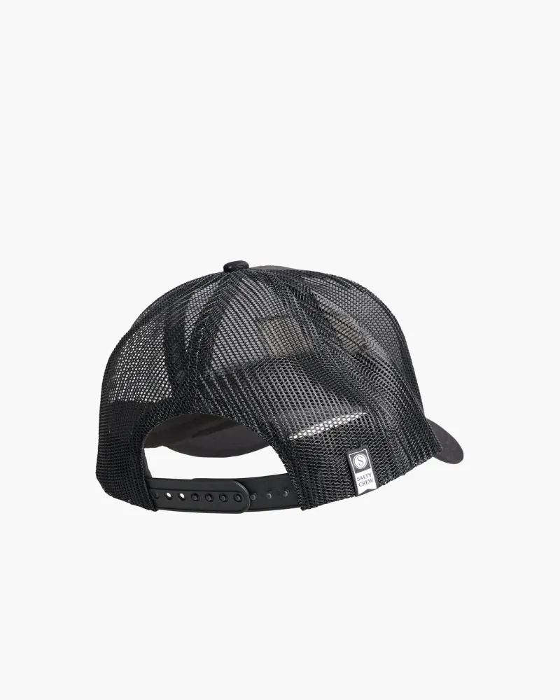 Salty Crew Hats And Headwear|Flies>Topstitch Retro Trucker Black