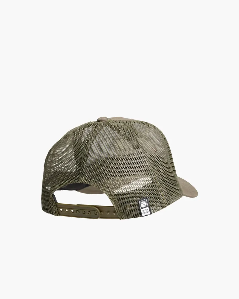Salty Crew Hats And Headwear|Flies>Topstitch Retro Trucker Olive