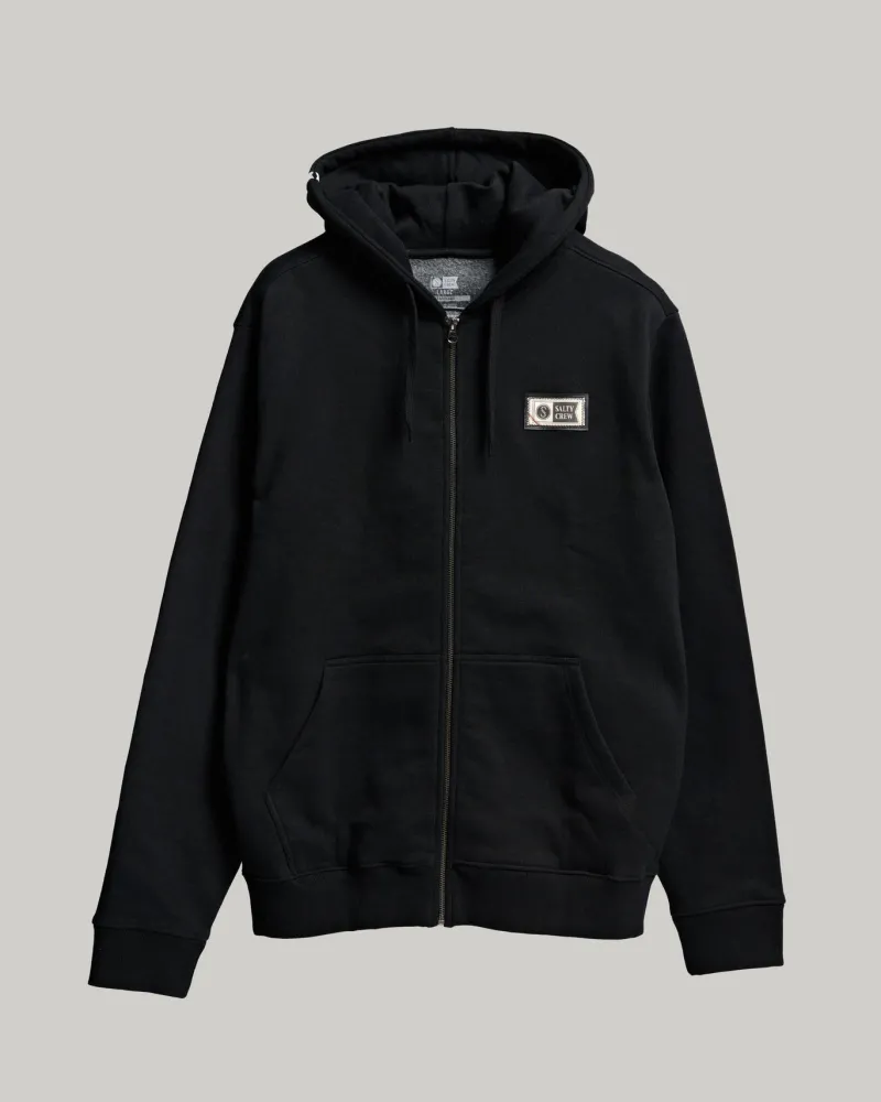 Salty Crew Jackets And Jumpers|Flies>Topstitch Zip Fleece Black