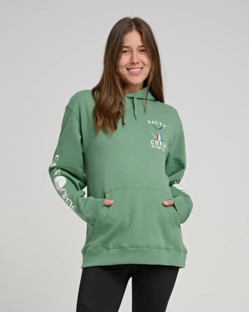 Women Salty Crew Long Sleeve Shirts Womens|Long Sleeve Shirts Mens>Womens Tailed Hoody Sage Green