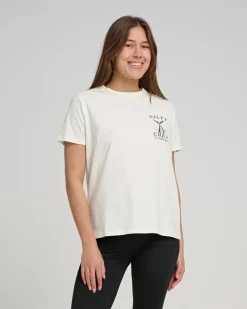 Women Salty Crew Short Sleeve Shirts Womens|Flies>Womens Tailed Boyfriend Tee Bone