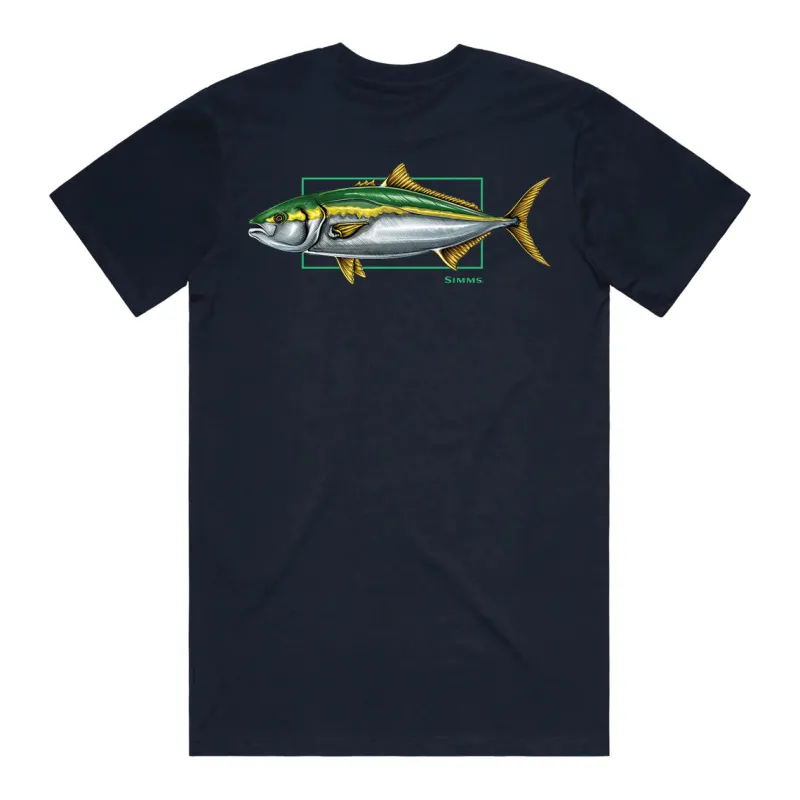 Simms Short Sleeve Shirts Mens|Flies>Artist Tee Kingfish Fish it Well