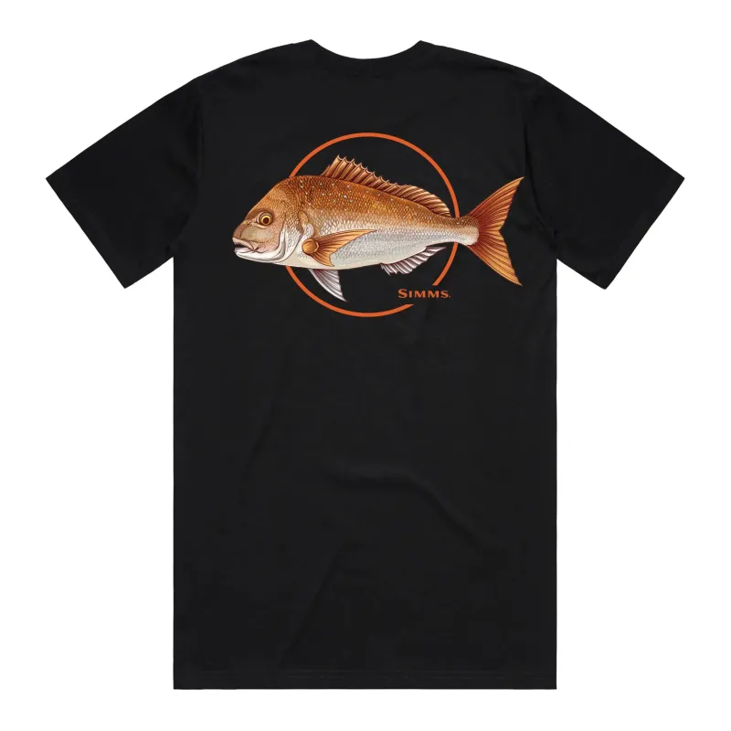 Simms Short Sleeve Shirts Mens|Flies>Artist Tee Snapper Fish it Well