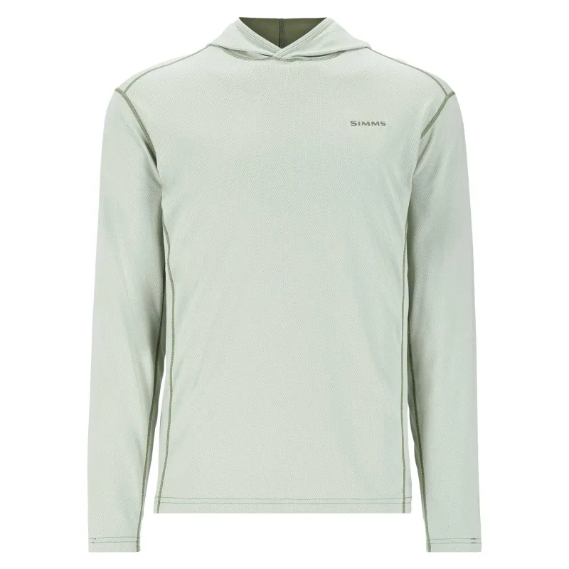 Simms Long Sleeve Shirts Mens|Flies>Bugstopper Hooded Sunshirt Aspen Heather