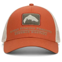 Simms Hats And Headwear|Flies>Double Haul Icon Trucker Cap Orange