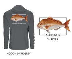 Simms Long Sleeve Shirts Mens|Flies>Graphic Solartech Hoody Snapper