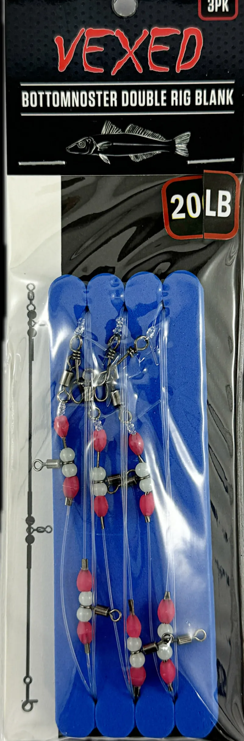 Vexed Pre-made Rigs|Flies>Doublenoster Rig Blank 3-pack
