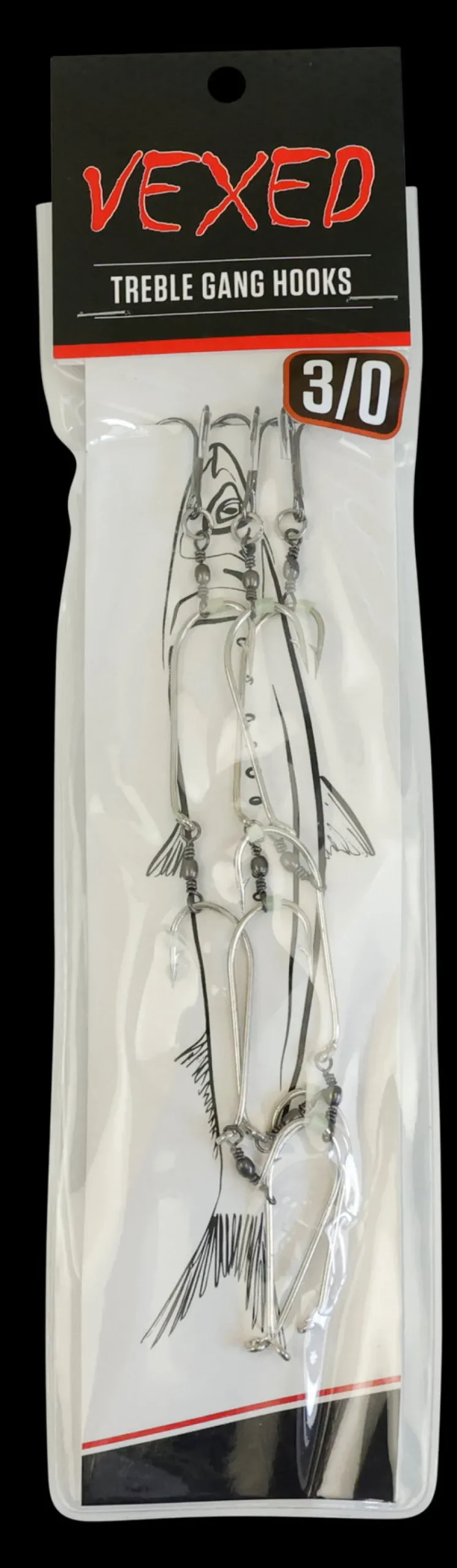 Vexed Bait Hooks|Flies>Gang Hook with Treble 3-pack